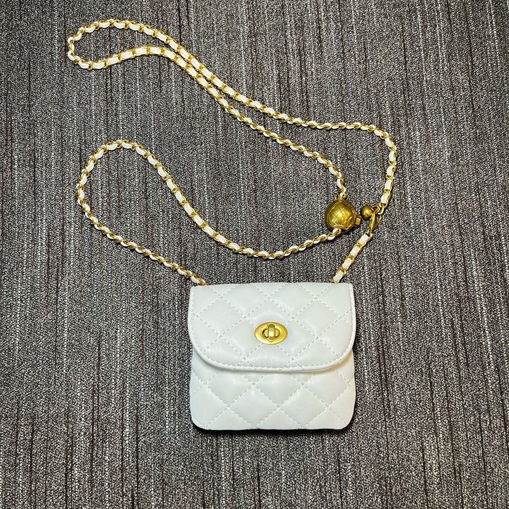 Amazon White and Gold Mini Bag